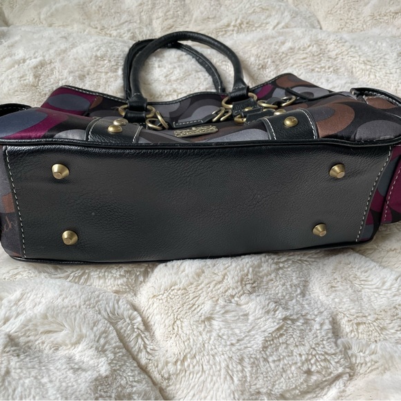 Gorgeous Purple Plum Sofia Madison Y2K coach Bag Signature Retro Vibe Polka Dot - Picture 10 of 12